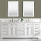 Milano 84" White Double Rectangular Sink Vanity By Design Element Full View
