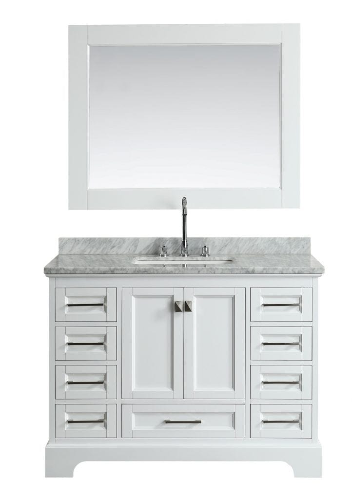 Design Element Omega 48" Single Sink Vanity in White | DEC068C-W 
