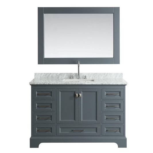 Design Element Omega 54" Single Sink Vanity in Gray | DEC068D-G 
