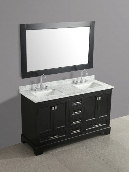 Design Element Omega 61" Double Sink Vanity in Espresso | DEC068A-E