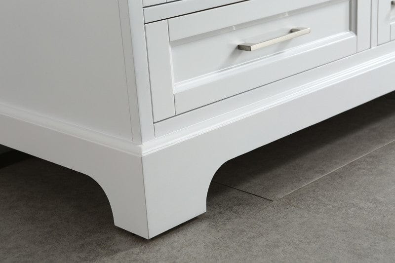 Design Element Omega 61" Double Sink Vanity in White | DEC068A-W
