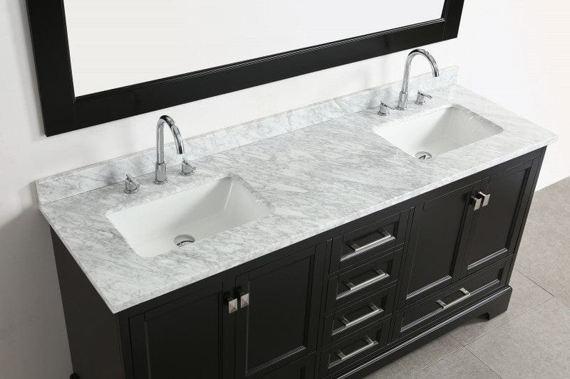 Design Element Omega 72" Double Sink Vanity in Espresso | DEC068B-E