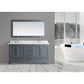 Design Element Omega 72" Double Sink Vanity in Gray | DEC068B-G