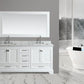 Design Element Omega 72" Double Sink Vanity in White | DEC068B-W