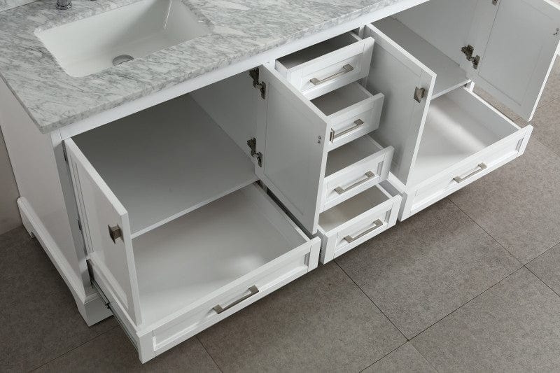Design Element Vanities Design Element Omega 72" Double Sink Vanity in White | DEC068B-W