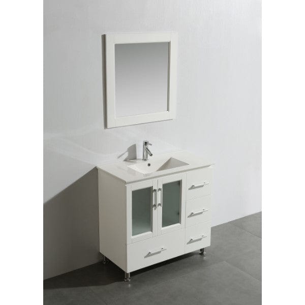 Design Element Vanities Design Element Stanton 36" Contemporary Single Integrated Sink Vanity