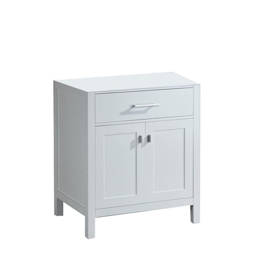 Design Element DEC076E-W-CB | London 30" Single Sink Base Cabinet in White