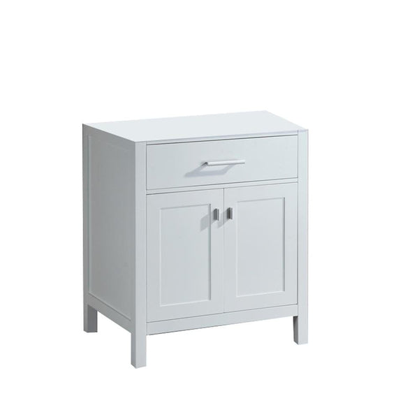 Design Element DEC076E-W-CB | London 30 Single Sink Base Cabinet in White