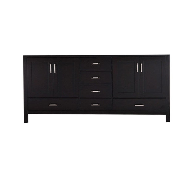 Design Element DEC301-B-CB | London 72 Double Sink Base Cabinet with Bottom Drawers