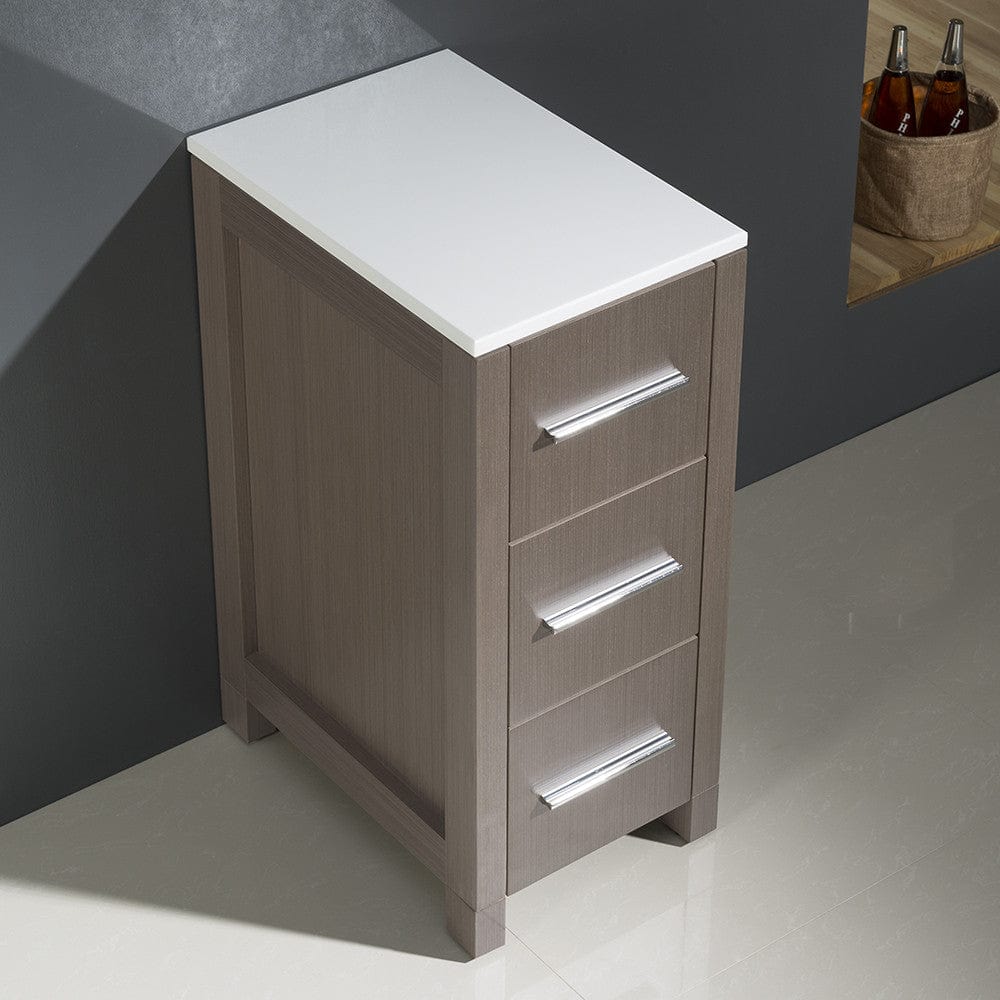 Fresca Torino 12 Gray Oak Bathroom Linen Side Cabinet