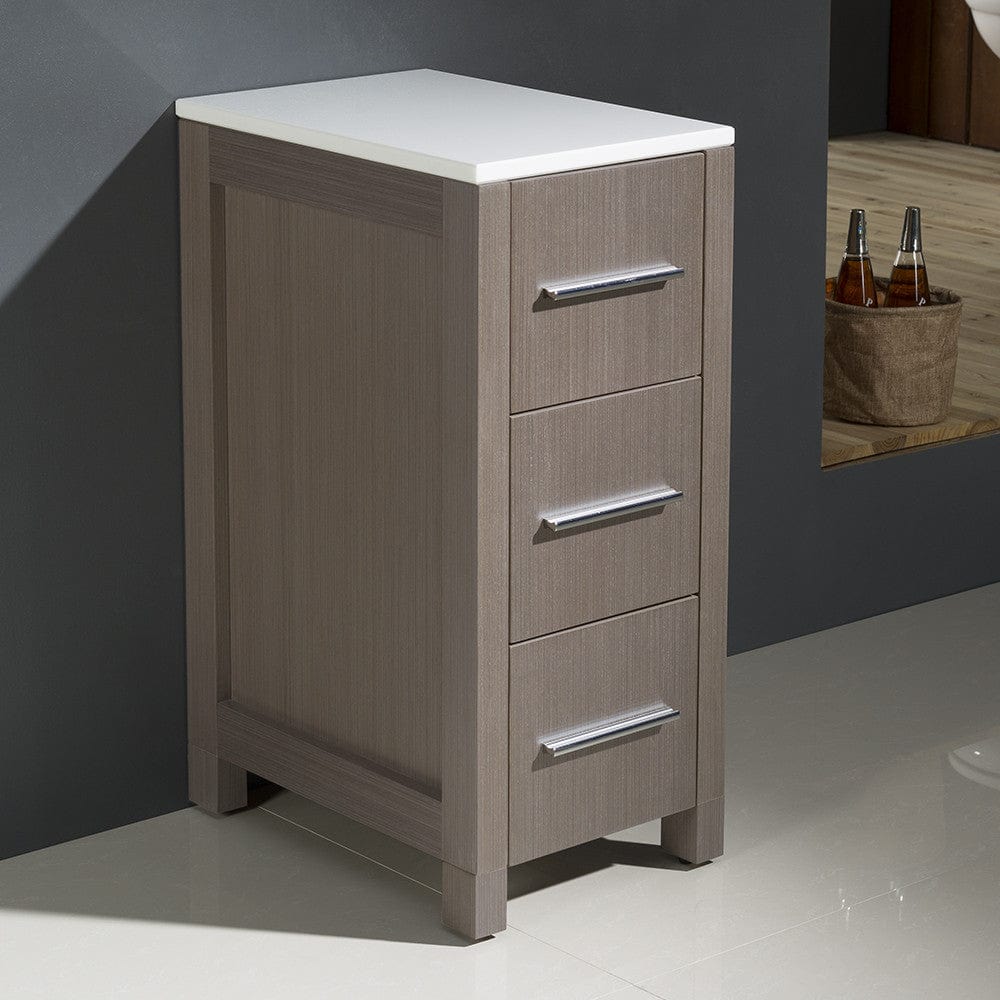 Fresca Torino 12 Gray Oak Bathroom Linen Side Cabinet