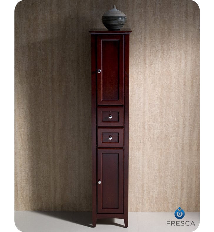 FST2060MH | Fresca Oxford Mahogany Tall Bathroom Linen Cabinet