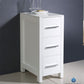 FST6212WH | Fresca Torino 12 White Bathroom Linen Side Cabinet