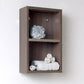 FST8092GO | Fresca Gray Oak Bathroom Linen Side Cabinet w/ 2 Open Storage Areas