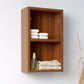 FST8092TK | Fresca Teak Bathroom Linen Side Cabinet w/ 2 Open Storage Areas