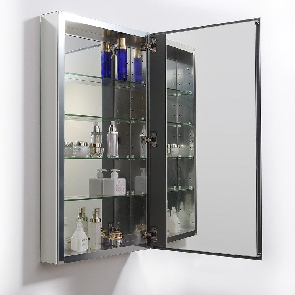 Fresca 20 Wide x 36 Tall Bathroom Medicine Cabinet w/ Mirrors