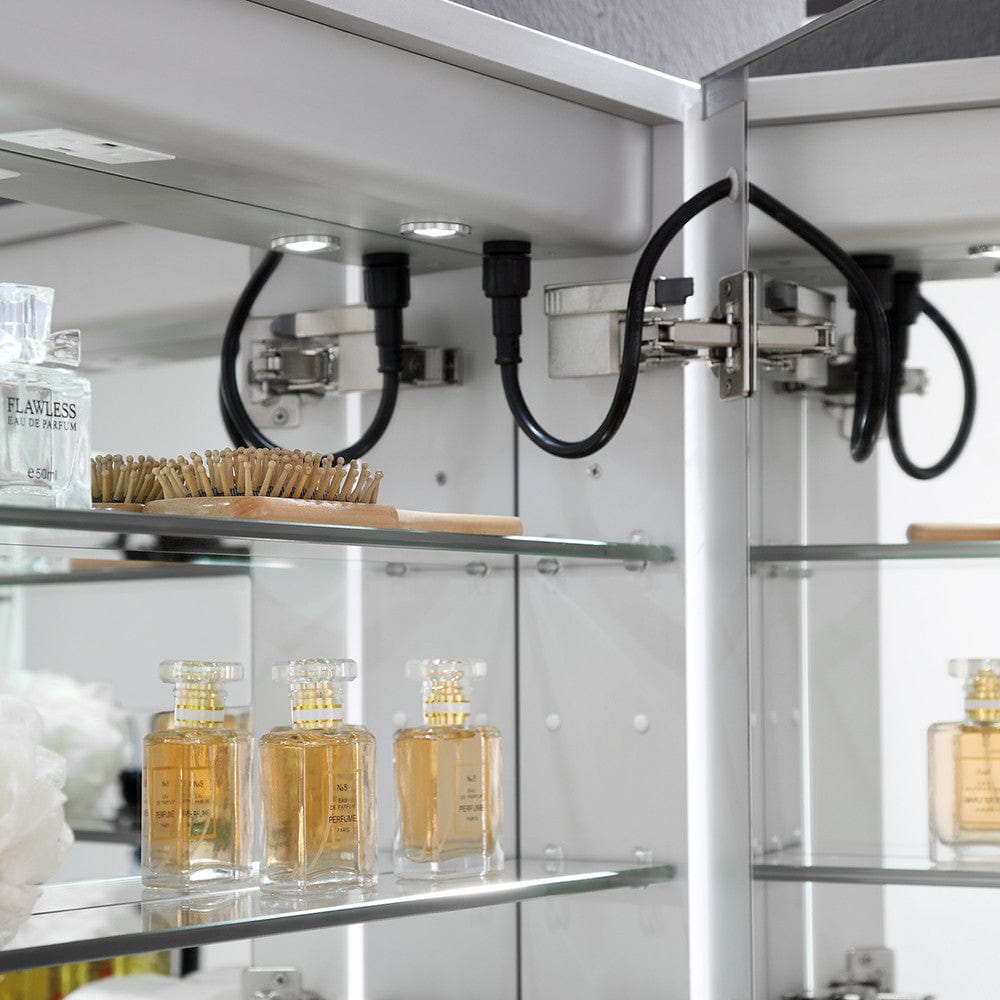 Fresca Medicine Cabinets Fresca Spazio 48 Wide x 30 Tall Bathroom Medicine Cabinet w/ LED Lighting & Defogger