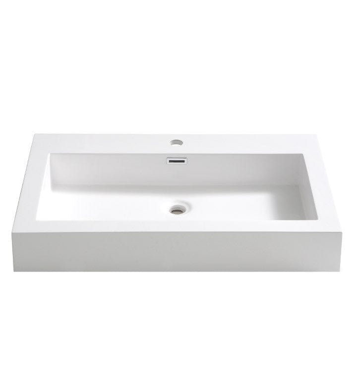 Fresca Livello 30" White Integrated Sink w/ Countertop