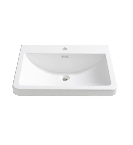 Fresca Milano 26" White Integrated Sink w/ Countertop