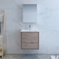 Catania 24 Modern Rustic Natural Wood Wall Hung Bathroom Vanity Set