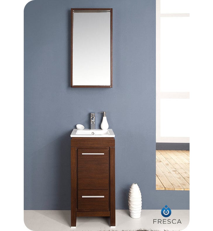 Fresca Allier 16 Wenge Brown Modern Bathroom Vanity w/ Mirror