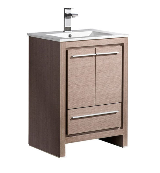 Fresca Allier 24 Gray Oak Modern Bathroom Cabinet w/ Sink