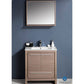Fresca Allier 30 Gray Oak Modern Bathroom Vanity w/ Mirror