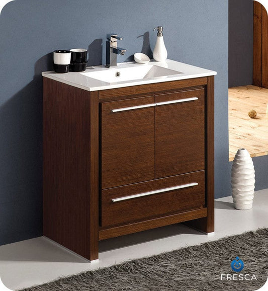 Fresca Allier 30 Wenge Brown Modern Bathroom Cabinet w/ Sink