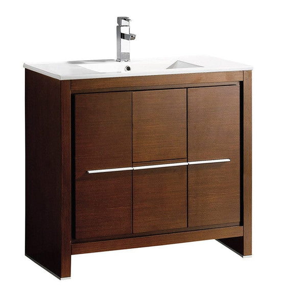 Fresca Allier 36 Wenge Brown Modern Bathroom Cabinet w/ Sink