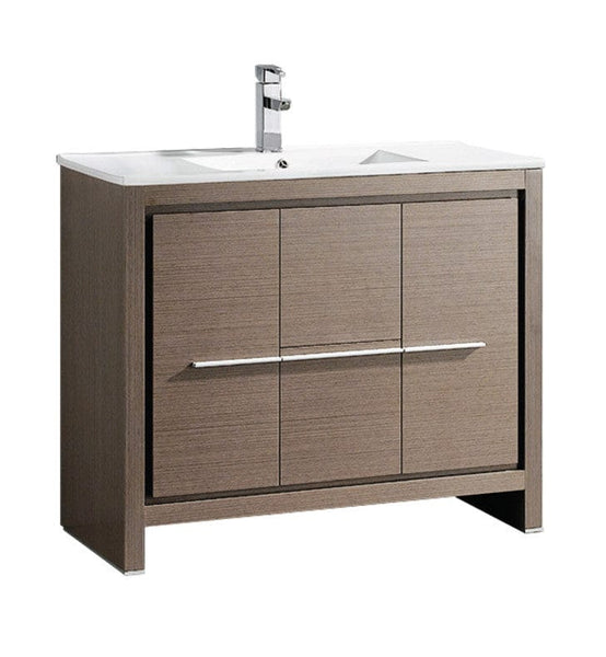 Fresca Allier 40 Gray Oak Modern Bathroom Cabinet w/ Sink