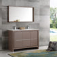 Fresca Allier 48" Gray Oak Modern Double Sink Bathroom Vanity w/ Mirror