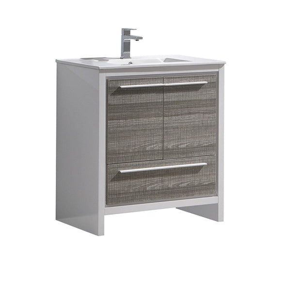 Fresca Allier Rio 30 Ash Gray Modern Bathroom Cabinet w/ Sink