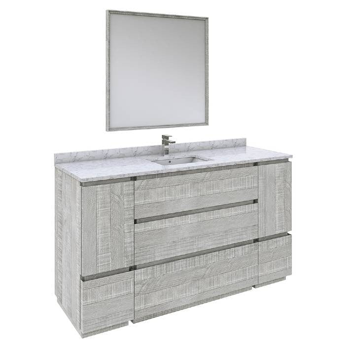 Fresca Formosa 60" Ash Modern Single Sink Bathroom Vanity Set