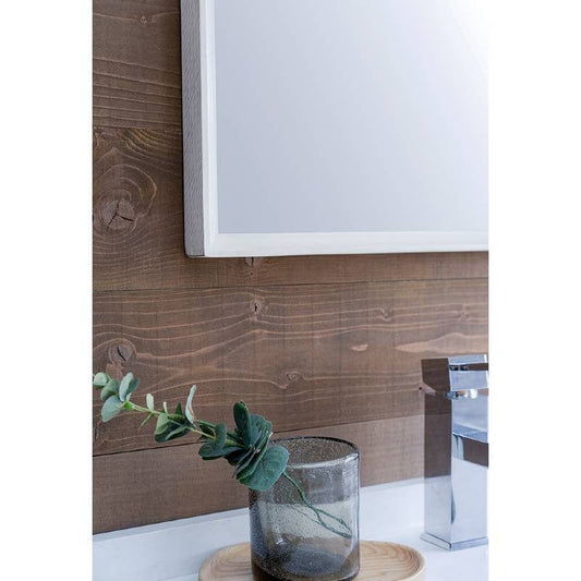 Fresca Formosa Modern 36" Rustic White Freestanding Single Sink Vanity Set w/ Open Bottom Shelf