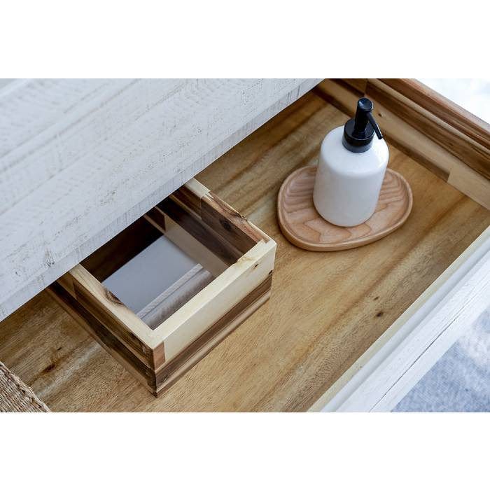 Fresca Formosa Modern 54" Rustic White Floor Standing Single Sink Bathroom Vanity