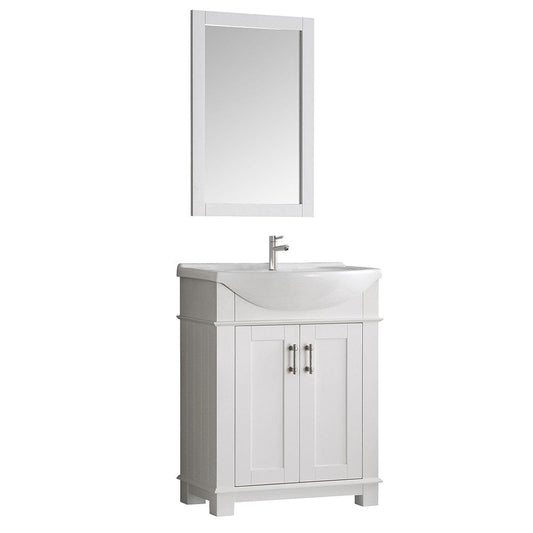 Fresca Hartford 30" White Traditional Bathroom Vanity FCB2303WH-I