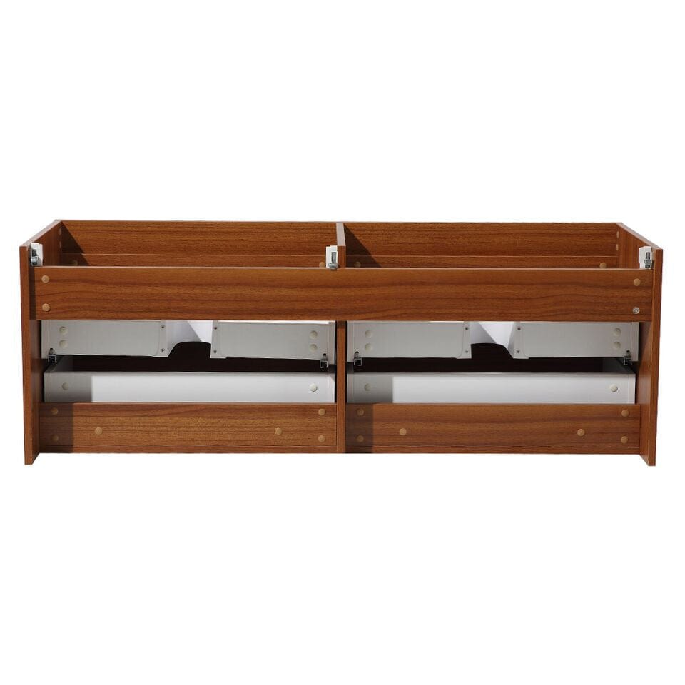 Fresca Vanities Fresca Largo 57 Teak Modern Double Sink Bathroom Cabinet