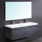 Fresca Largo Black Modern Bathroom Vanity w/ Wavy Double Sinks