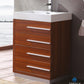 Fresca Livello 24 Teak Modern Bathroom Cabinet w/ Integrated Sink