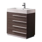 Fresca Livello 30" Gray Oak Modern Bathroom Cabinet w/ Integrated Sink