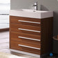 Fresca Livello 30 Teak Modern Bathroom Cabinet w/ Integrated Sink