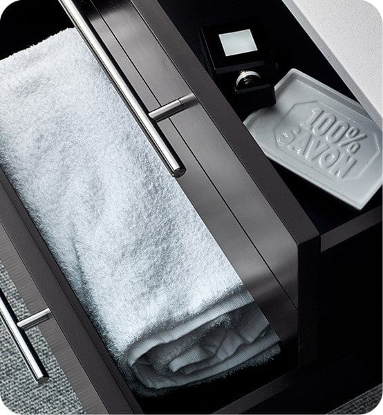 Fresca Vanities Fresca Lucera 30" Espresso Wall Hung Modern Bathroom Cabinet w/ Top & Vessel Sink | FCB6130ES-VSL-CWH-V