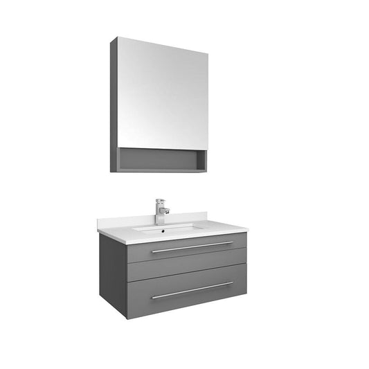 Gray Single Sink Vanity