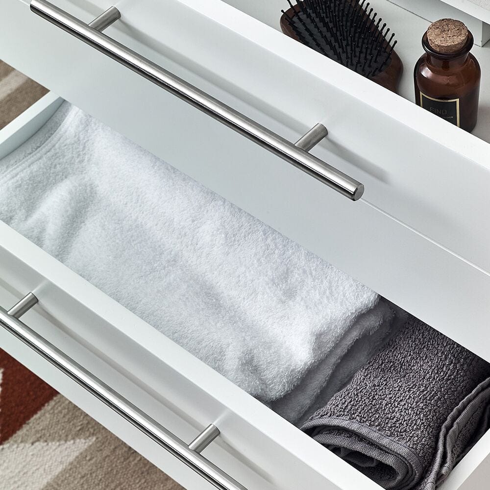 Fresca Vanities Fresca Lucera 60 White Wall Hung Single Undermount Sink Bathroom Vanity w/ Medicine Cabinet