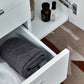Fresca Lucera 60 White Wall Hung Single Vessel Sink Bathroom Vanity w/ Medicine Cabinet