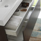 Fresca Mezzo 48 Gray Oak Wall Hung Modern Bathroom Vanity w/ Medicine Cabinet