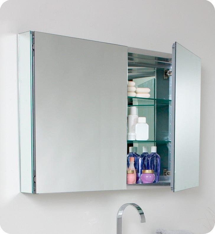 Fresca Mezzo Gray Oak Modern Bathroom Vanity w/ Medicine Cabinet
