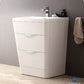 Fresca Milano 26 Glossy White Modern Bathroom Cabinet w/ Integrated Sink