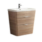 Fresca Milano 32" White Oak Modern Bathroom Cabinet w/ Integrated Sink