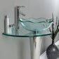 Fresca Netto Modern Glass Bathroom Vanity w/ Wavy Edge Vessel Sink